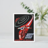 スピードでレース用バイク、ヴィンテージポストカード ポストカード (スタンド正面)