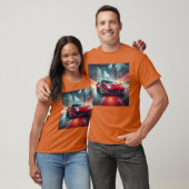 スピードで駆動：カーラバーのグラフィックティーLライダー Tシャツ (ユニセックス)