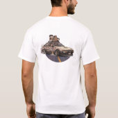 スピードとコーヒーを愛するカーマニア向けデザイン Tシャツ (裏面)