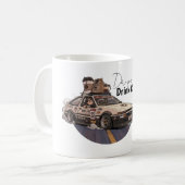 スピードとコーヒーを愛する車好きマグカップ コーヒーマグカップ (正面左)