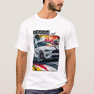スピードとスタイルすごいカーTシャツ Tシャツ