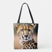 スピードと優雅さ:チーターの視線 トートバッグ (裏面)