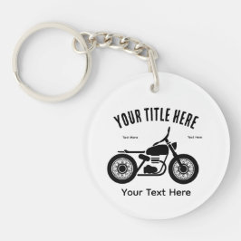 スピードと自由のバイクデザイン キーホルダー