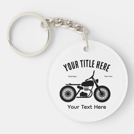 スピードと自由のバイクデザイン キーホルダー (正面)