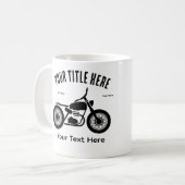 スピードと自由のバイクデザイン コーヒーマグカップ (正面左)