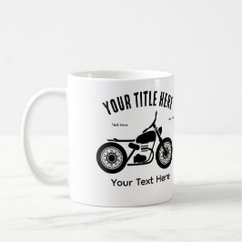 スピードと自由のバイクデザイン コーヒーマグカップ