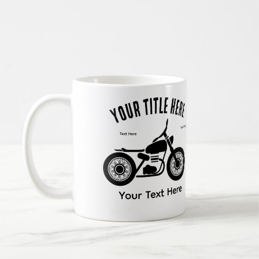 スピードと自由のバイクデザイン コーヒーマグカップ (左)