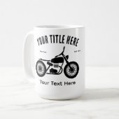 スピードと自由を表現したバイクデザイン コーヒーマグカップ (正面左)