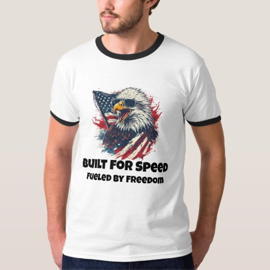 スピードのために構築され、自由に駆り立てられる Tシャツ (正面)