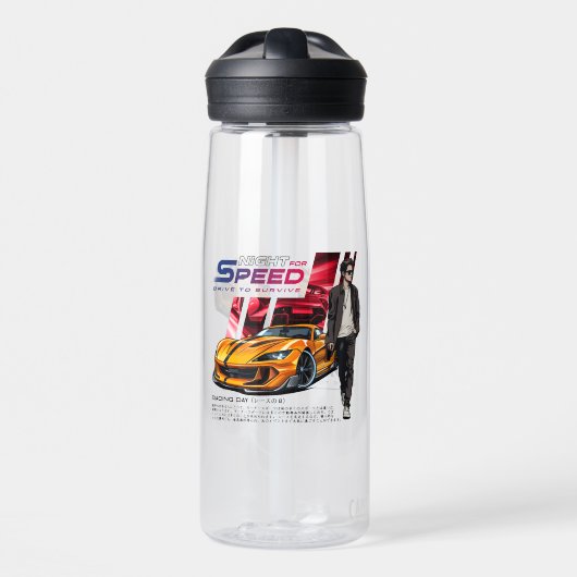 「スピードのための夜」| 25oz ウォーターボトル (正面)