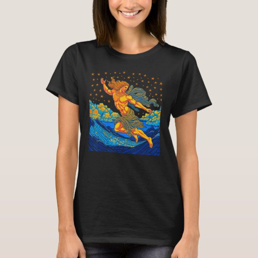 スピードの神 ギリシャ神話 アート Tシャツ (正面)