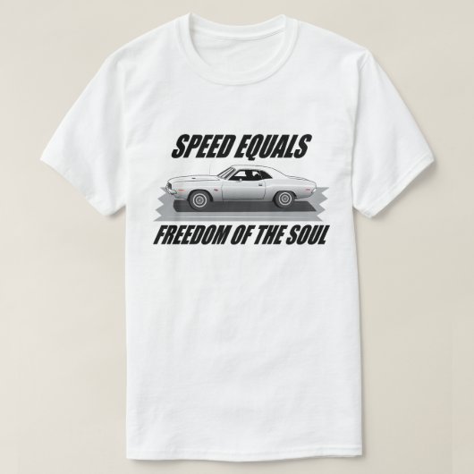 スピードは魂の自由に等しい Tシャツ (デザイン正面)