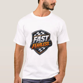 スピードを追求する勇敢なレーシングシールド グラフィックTシャツ Tシャツ