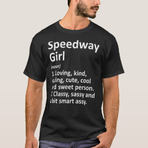 スピードウェイガールインインディアナおもしろいシティホームルーツ Tシャツ