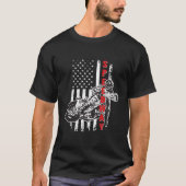 スピードウェイバイクSアメリカ国旗 Tシャツ (正面)