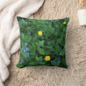 スピードウェルとバターカップ クッション (ブランケット)