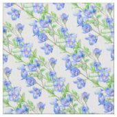 スピードウエルの水彩画パターン(の模様が)ある布 ファブリック (クローズアップ)