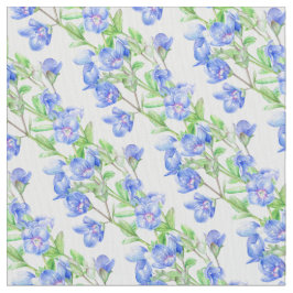 スピードウエルの水彩画パターン（の模様が）ある布 ファブリック