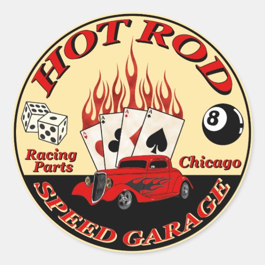 スピードガレージシール ラウンドシール (正面)