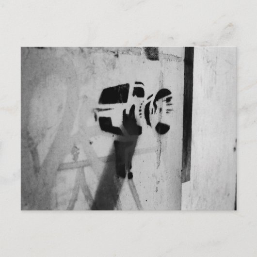 スピードガンカメラ落書き絵はがき ポストカード (正面)