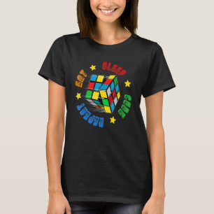 スピードキューバーパズルキュービングキューブの魔法ボーイズ女の子 Tシャツ