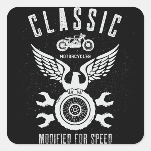 スピードクラシック用に変更されたヴィンテージの自動二輪車 スクエアシール (正面)