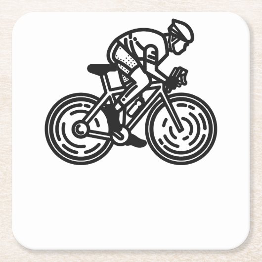スピードサイクリスト スクエアペーパーコースター (正面)