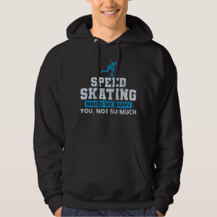 スピードスケートで滑るアイススケータースケートウィンタースポーツ パーカ