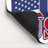 スピードスケートで滑るUSA マウスパッド (コーナー)