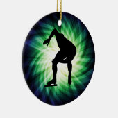 スピードスケートのギフト セラミックオーナメント (右)