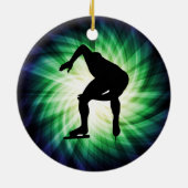 スピードスケートのギフト セラミックオーナメント (裏面)