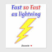 スピードスケートボードデザイン – 高速稲妻ボルト シール (シート)