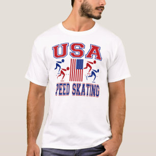スピードスケート米国 Tシャツ