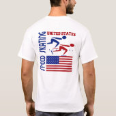 スピードスケート米国 Tシャツ (裏面)