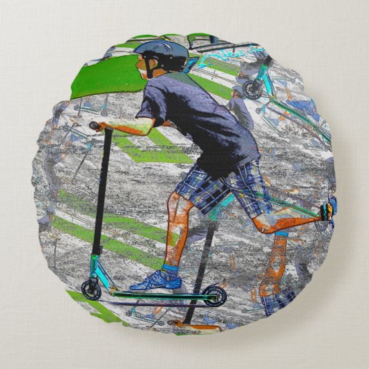 スピードスター – スクーター・ライダー ラウンドクッション (正面)