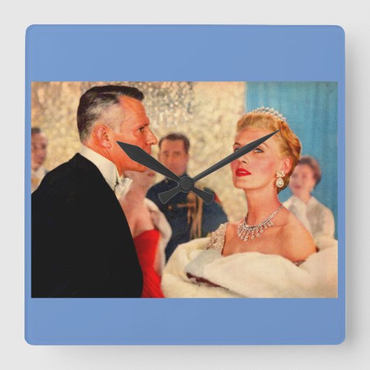 スピードステッキ卿 スクエア壁時計 (正面)