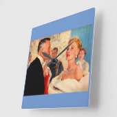 スピードステッキ卿 スクエア壁時計 (傾斜)