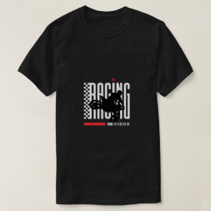 スピードスリル市松模様に – フラグオートバイレース Tシャツ