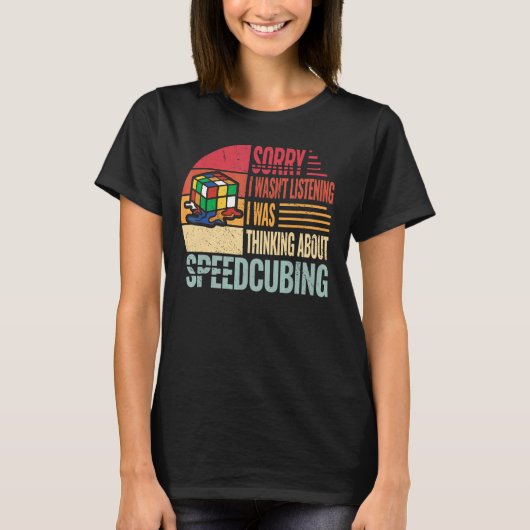 スピードソルビングSpeedcuberスピードキューブSpeed Cuber Vint Tシャツ (正面)