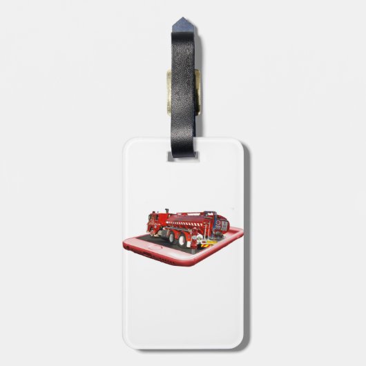 スピードダイヤルの消防車 ラゲッジタグ (裏面縦)