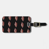 スピードダイヤル上の消防車、ブラック ラゲッジタグ (正面横)