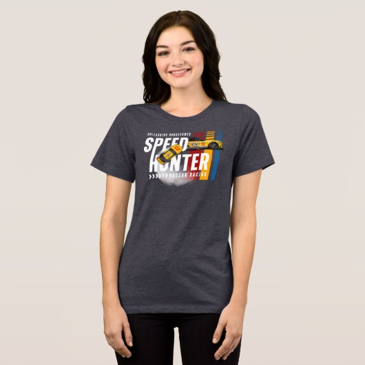 スピードハンター(ダークモード) | レディース トライブレンドTシャツ (正面全面)