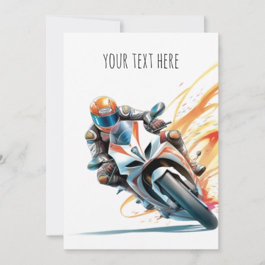 スピードバイク/オートバイ キッズ ご招待 招待状 (正面)