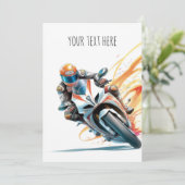 スピードバイク/オートバイ キッズ ご招待 招待状 (スタンド正面)