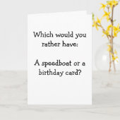 スピードボートかバースデーカード? カード (黄色い花)