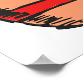 スピードボートイラストレーション航海のおもしろいボートデザイン ポスター (角)