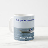 スピードボートキャプテンファーザーズデイパパコーヒーマグ コーヒーマグカップ (正面左)