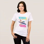 スピードボート好き トライブレンドTシャツ (正面全面)