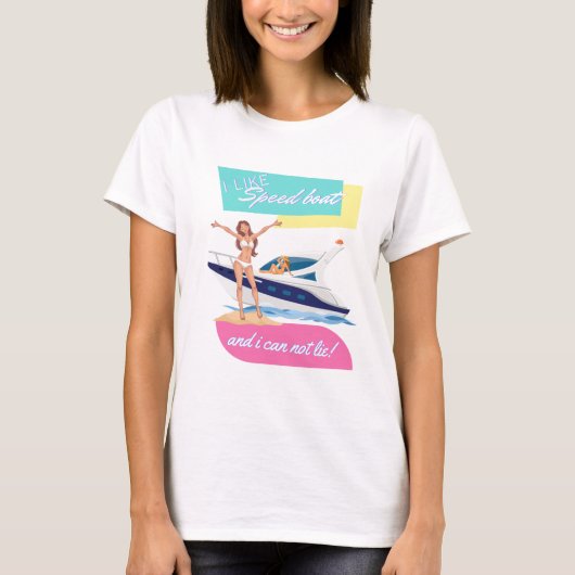 スピードボート好き Tシャツ (正面)