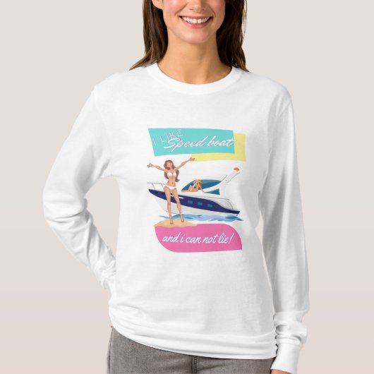 スピードボート好き Tシャツ (正面)